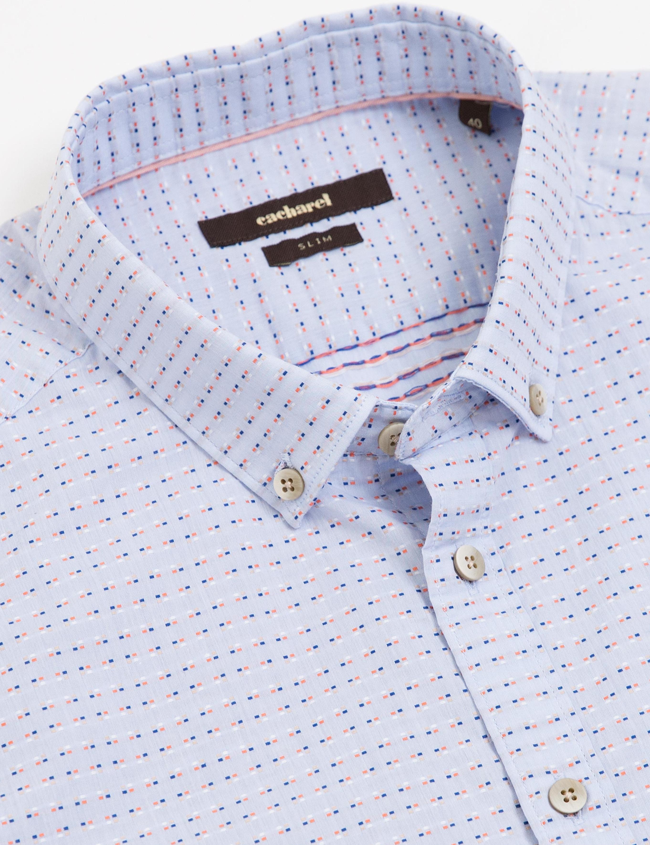 Açık Mavi Slim Fit Uzun Kollu Gömlek - 50186059004