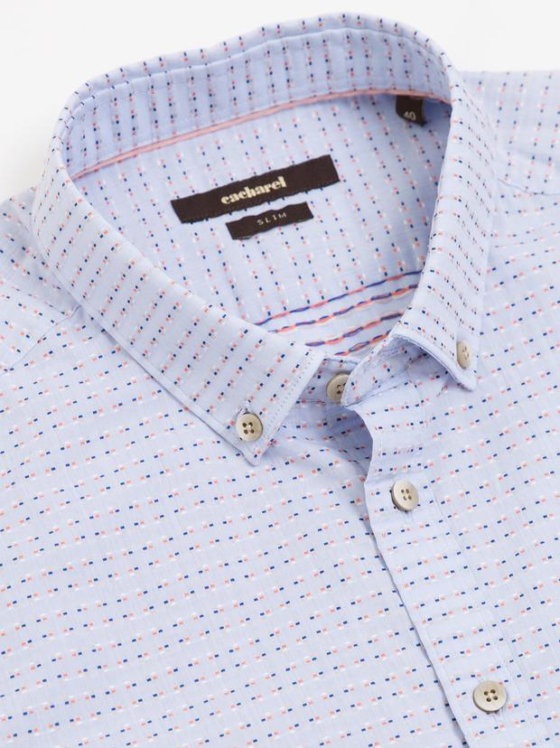 Açık Mavi Slim Fit Uzun Kollu Gömlek