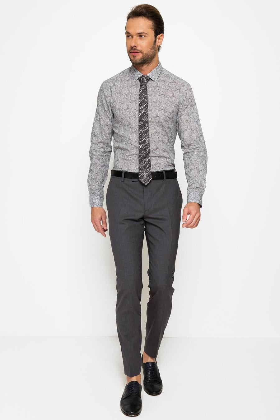 Siyah Slim Fit Gömlek - 50186129008
