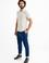 Bej Slim Fit Kısa Kollu Keten Gömlek