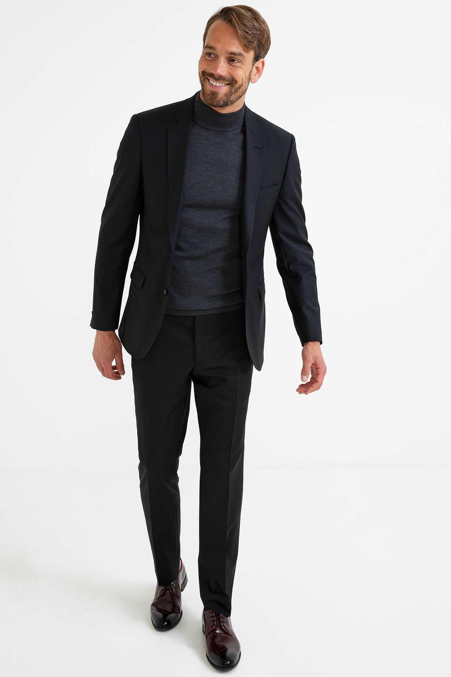 Siyah Slim Fit Ceket - 50187412047