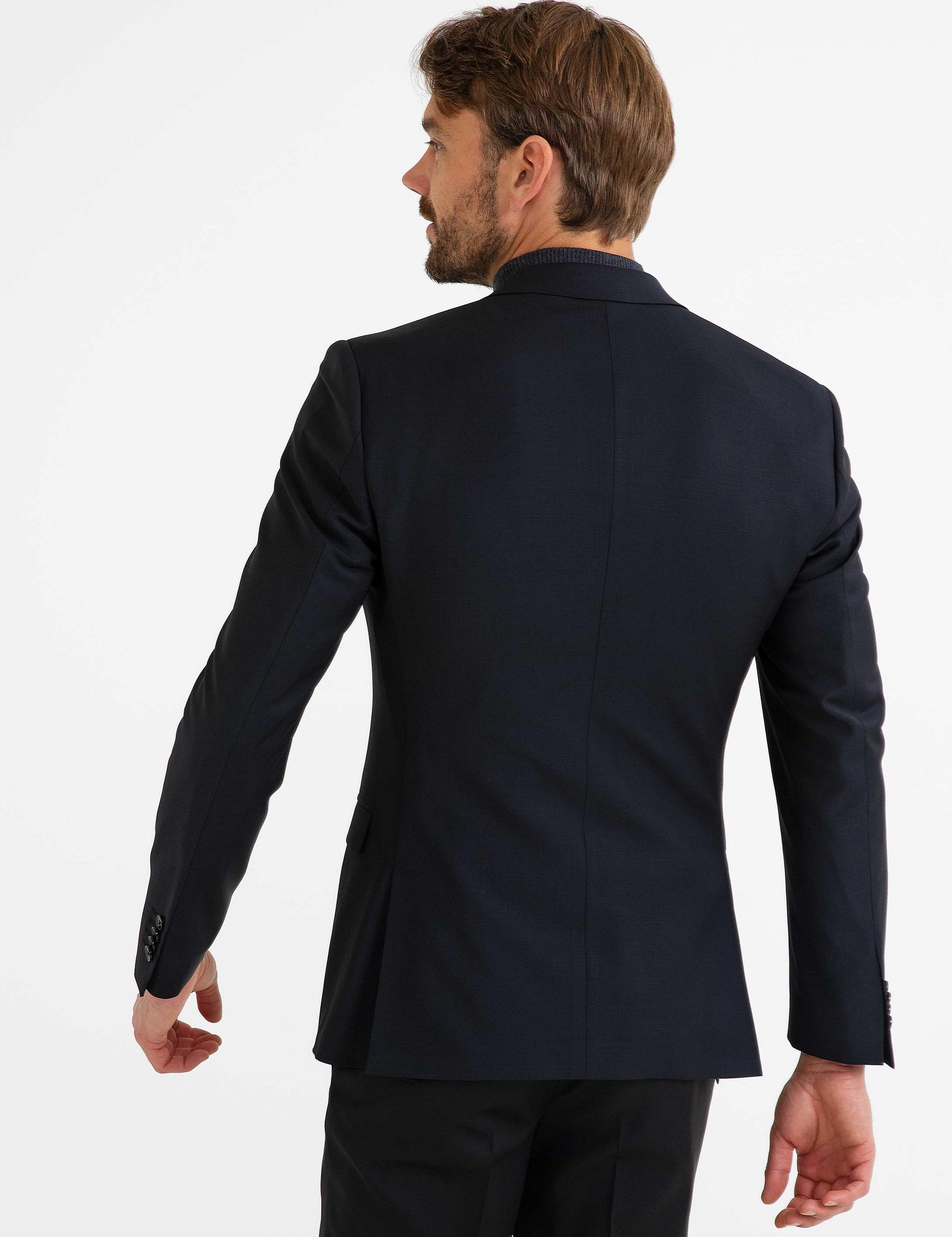 Siyah Slim Fit Ceket - 50187412047