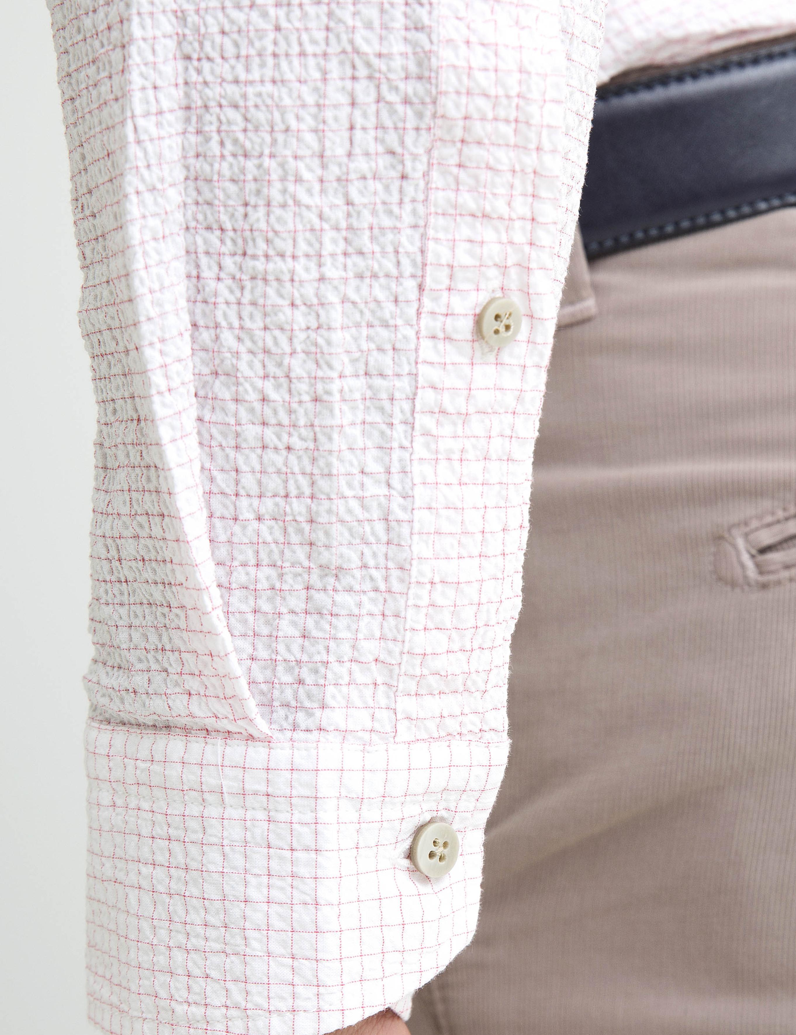 Kırmızı Slim Fit Uzun Kollu Gömlek - 50189617012