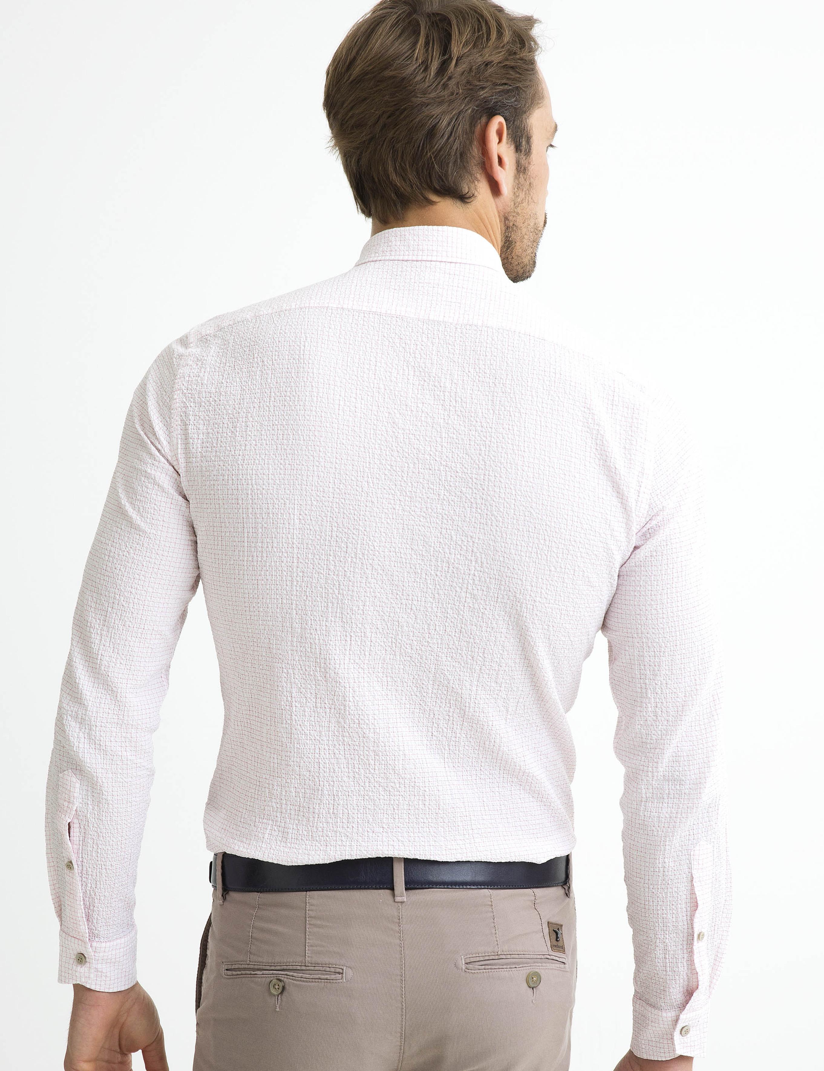 Kırmızı Slim Fit Uzun Kollu Gömlek - 50189617012