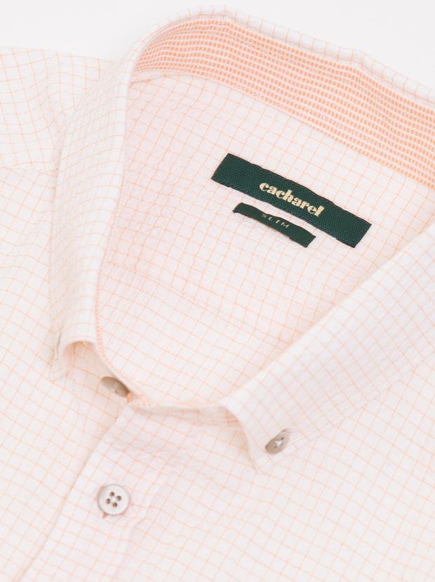Turuncu Slim Fit Uzun Kollu Gömlek