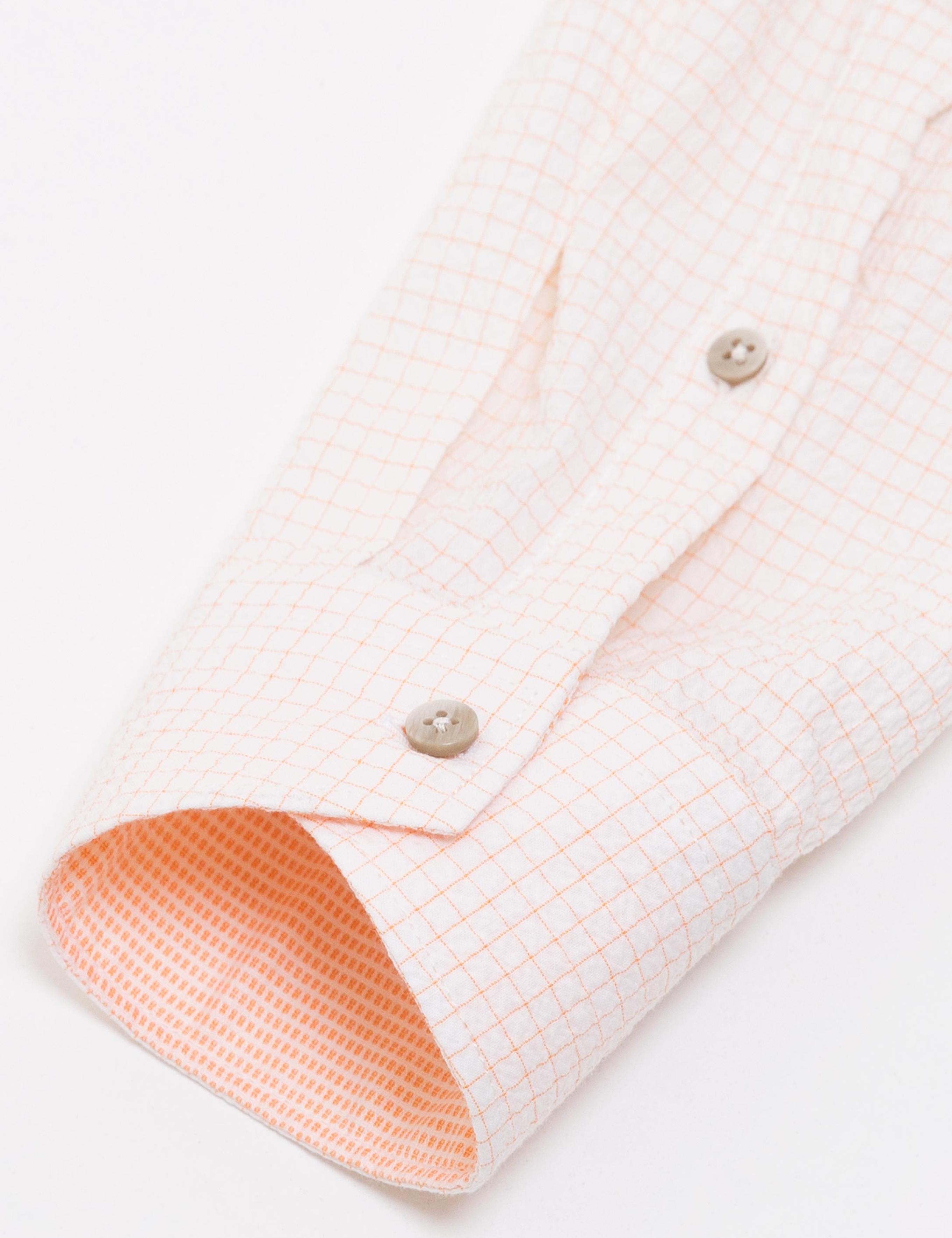 Turuncu Slim Fit Uzun Kollu Gömlek - 50189617023