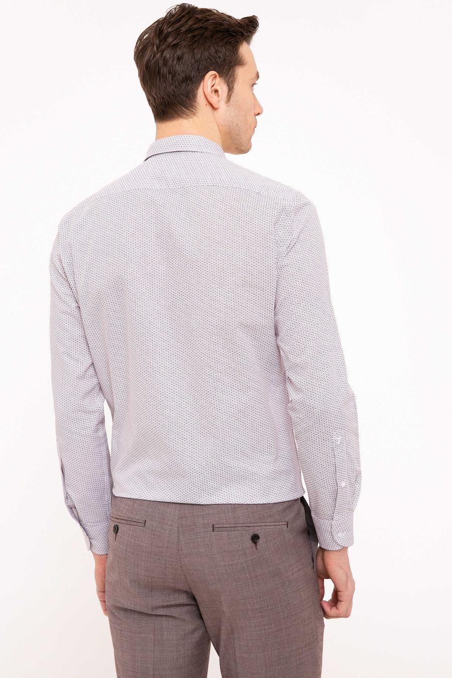 Kırmızı Slim Fit Uzun Kollu Gömlek - 50202007059