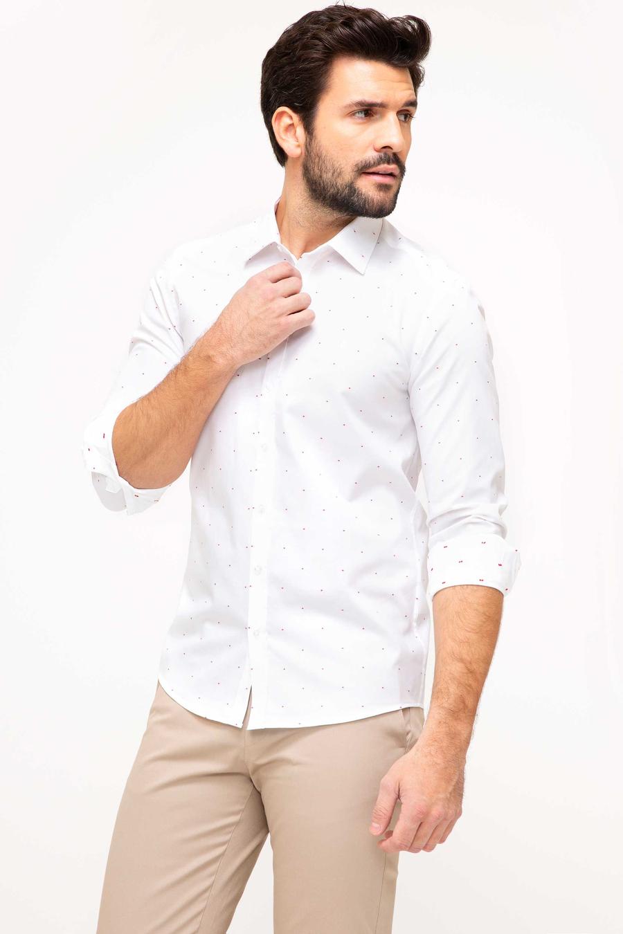 Beyaz Slim Fit Uzun Kollu Gömlek - 50200060004