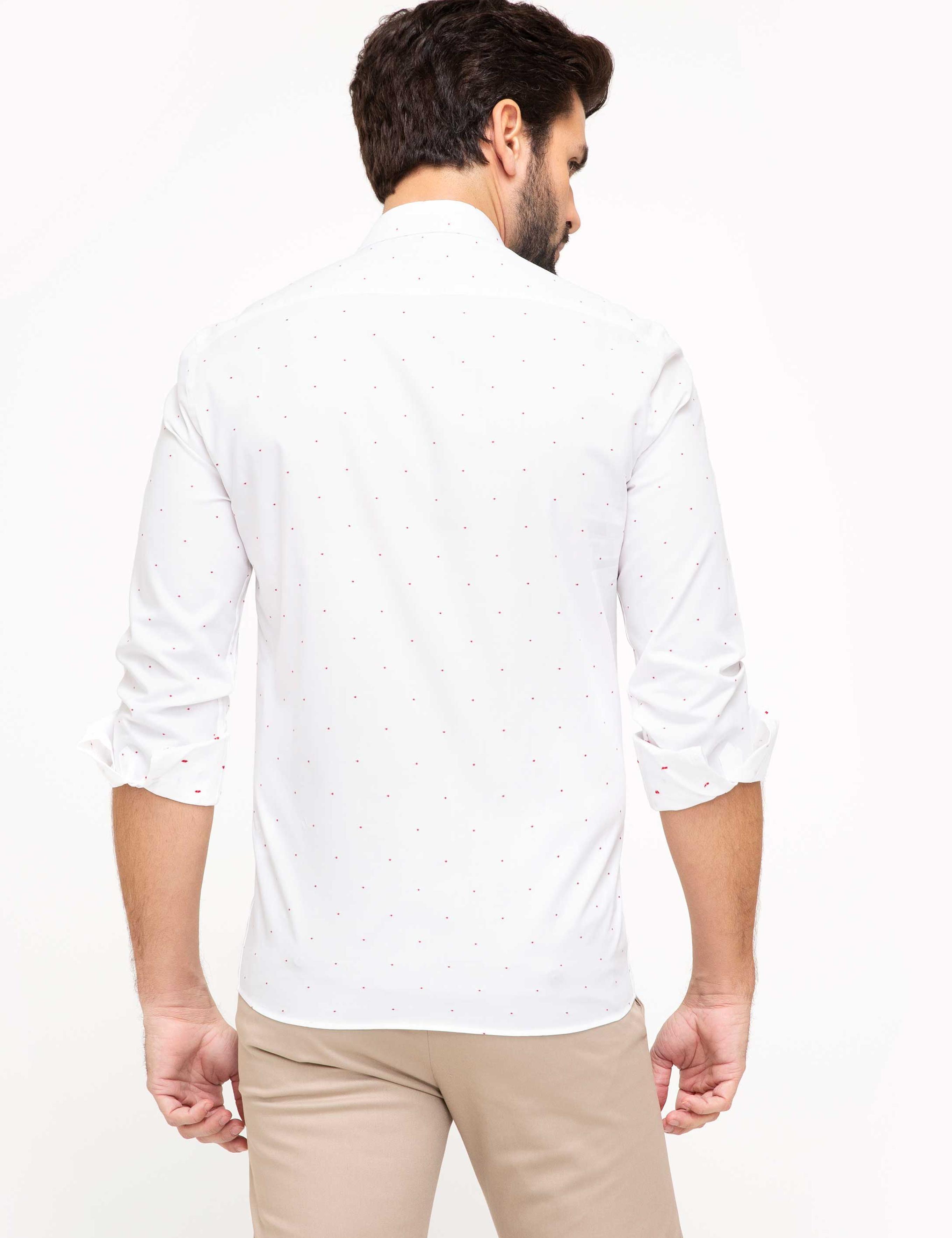 Beyaz Slim Fit Uzun Kollu Gömlek - 50200060004