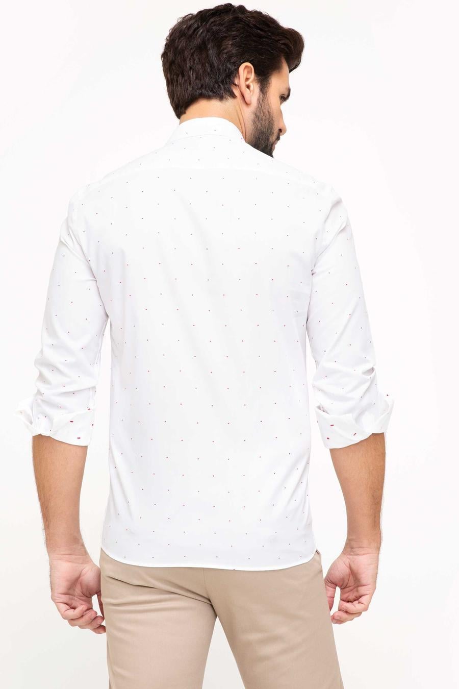 Beyaz Slim Fit Uzun Kollu Gömlek - 50200060004