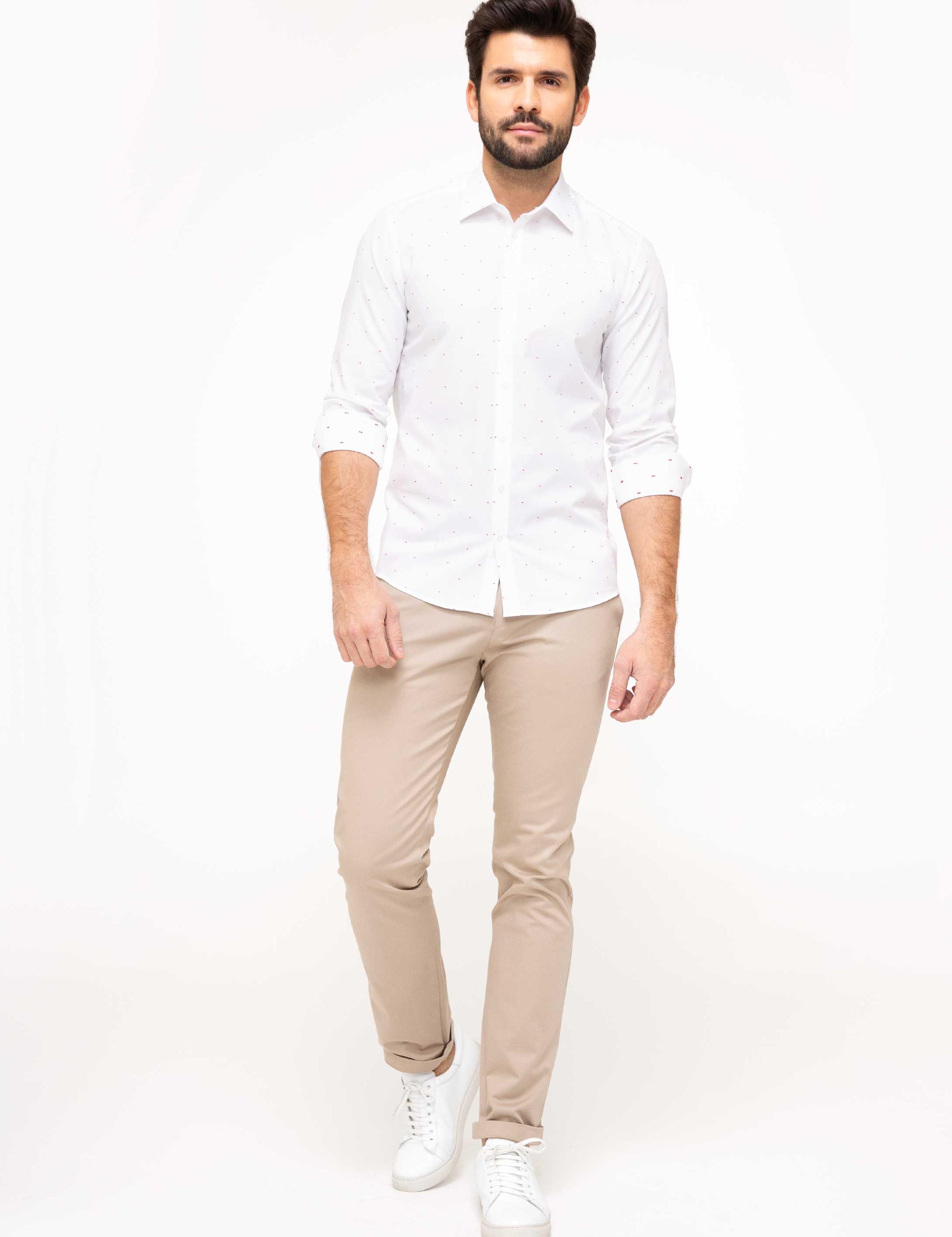 Beyaz Slim Fit Uzun Kollu Gömlek - 50200060004