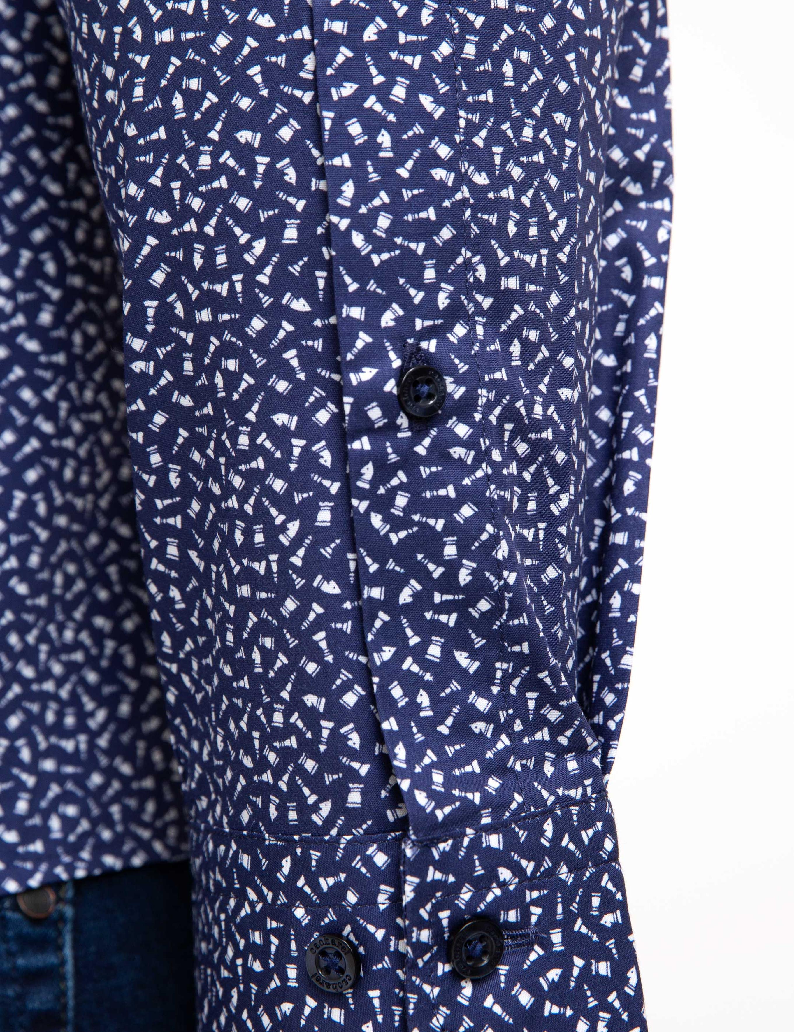 Lacivert Slim Fit Uzun Kollu Gömlek - 50200219005
