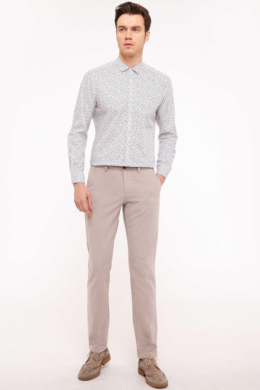 Beyaz Slim Fit Uzun Kollu Gömlek - 50200219024
