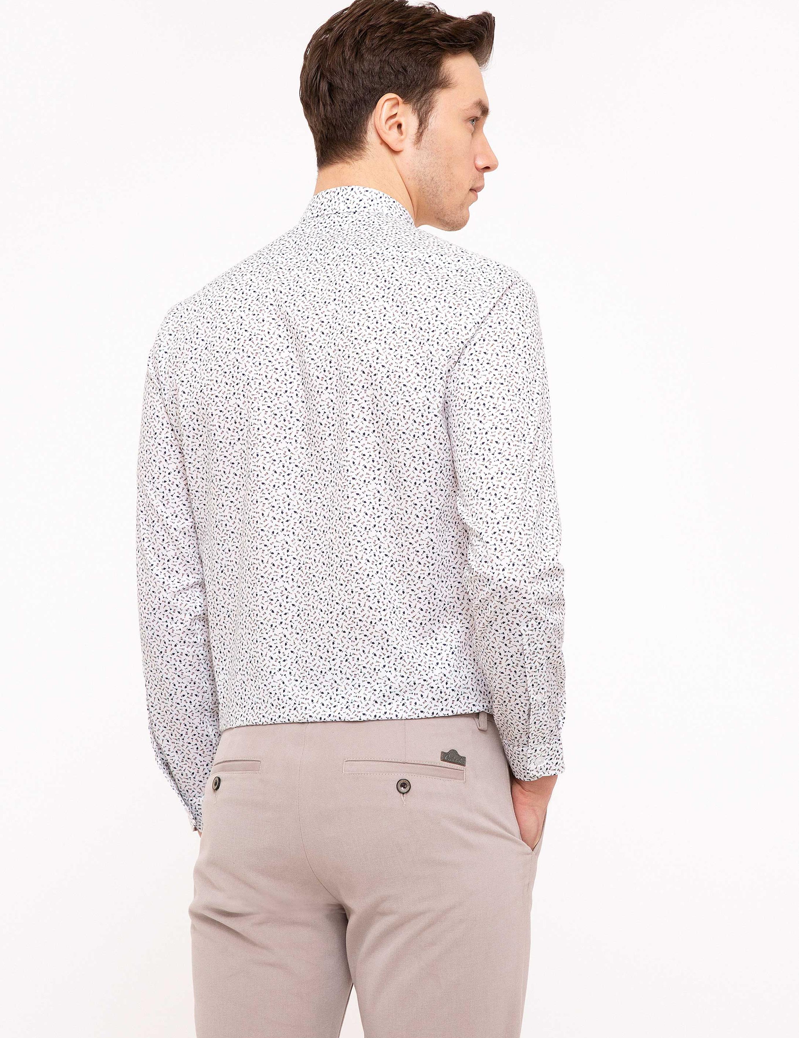 Beyaz Slim Fit Uzun Kollu Gömlek - 50200219024