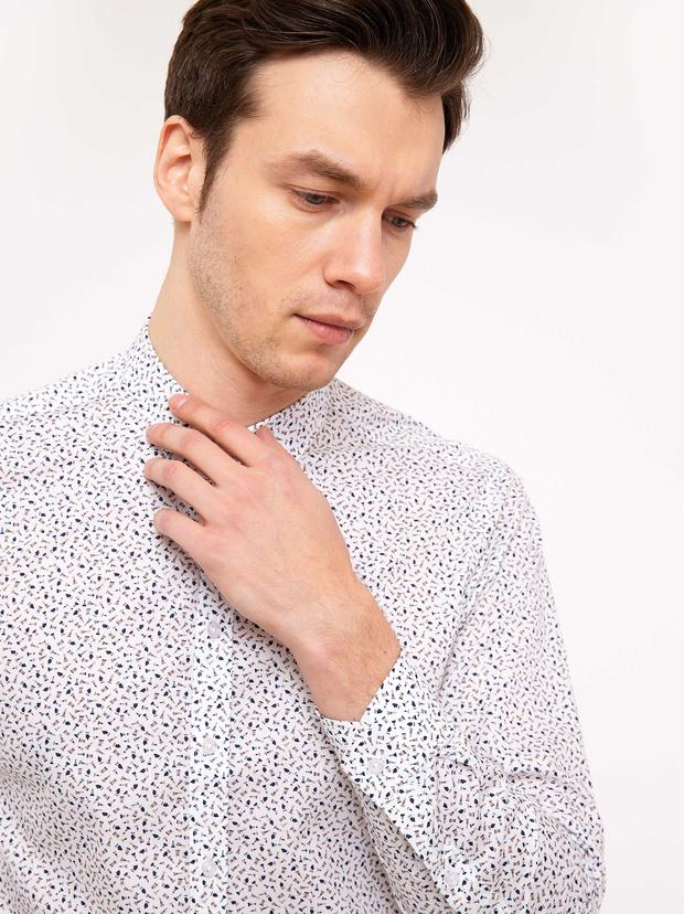 Beyaz Slim Fit Uzun Kollu Gömlek