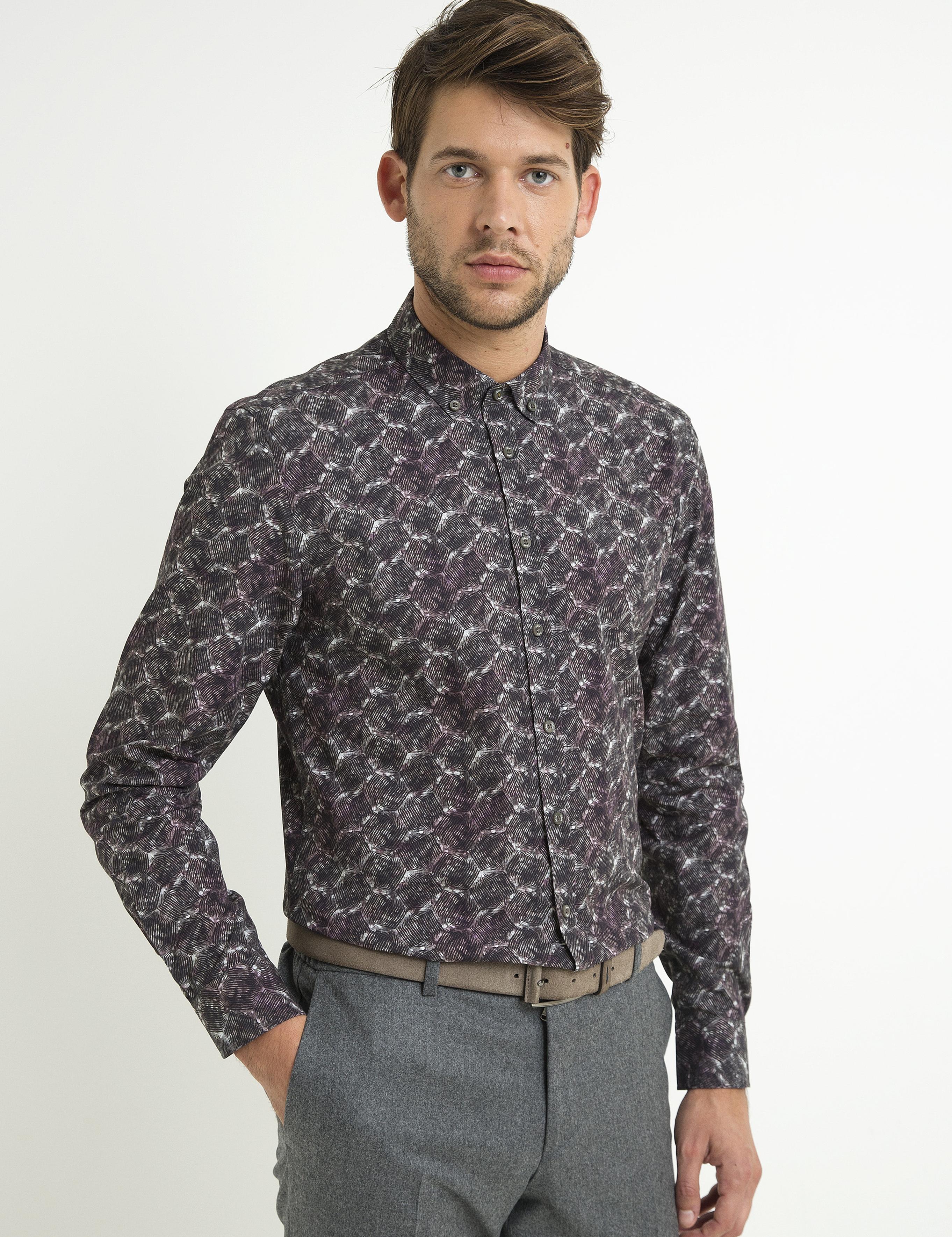 Haki Slim Fit Uzun Kollu Gömlek - 50193014004