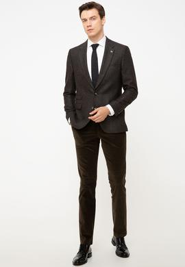 Kahverengi Slim Fit Kumaş Pantolon