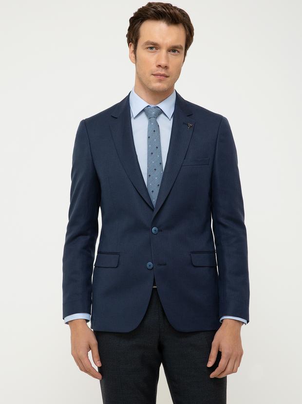 Lacivert Slim Fit Ceket