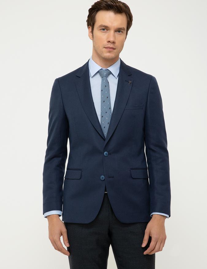 Lacivert Slim Fit Ceket