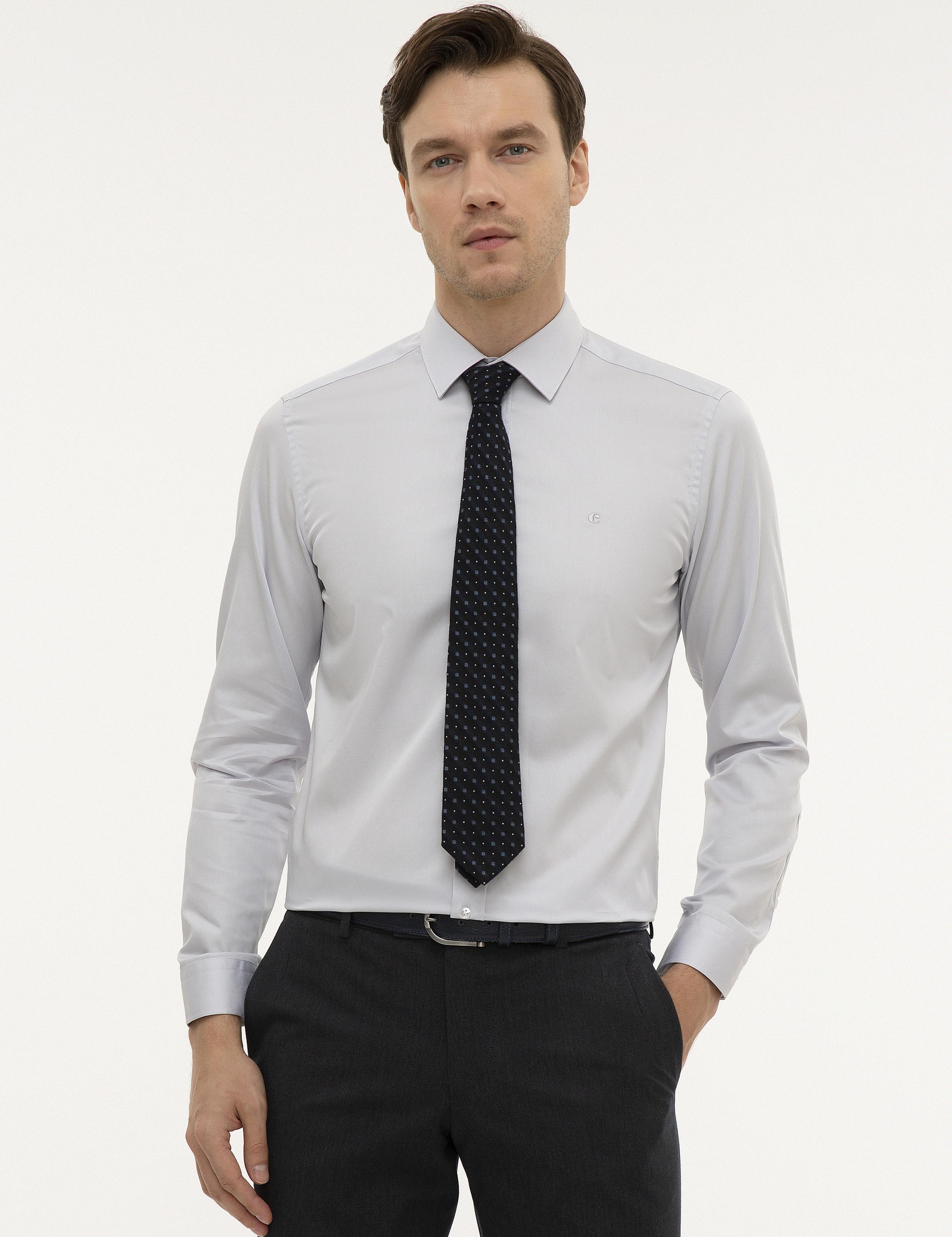 Açık Mavi Slim Fit Uzun Kollu Gömlek - 50226511004