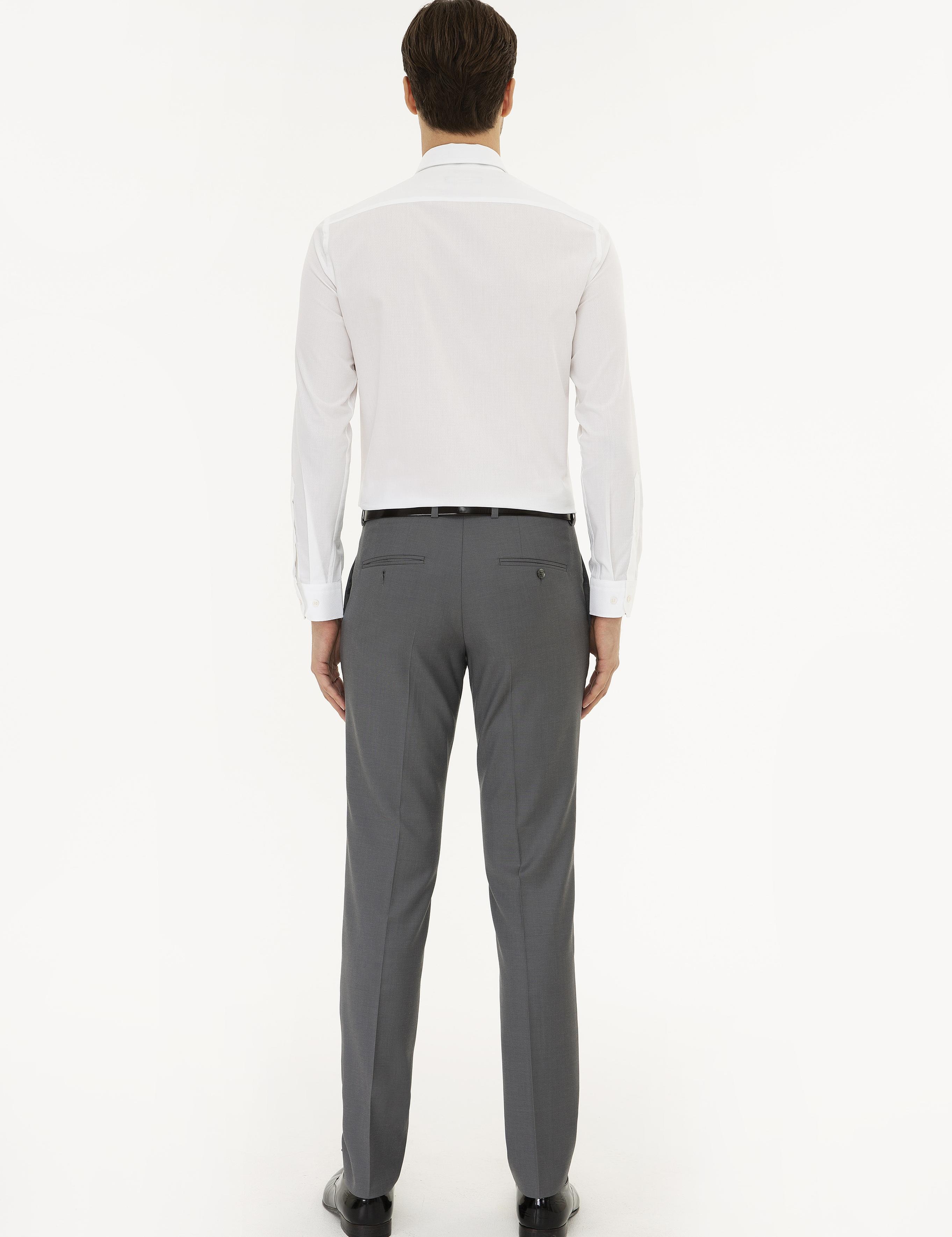 Gri Slim Fit Kumaş Pantolon - 50187380254