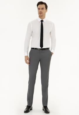 Gri Slim Fit Kumaş Pantolon