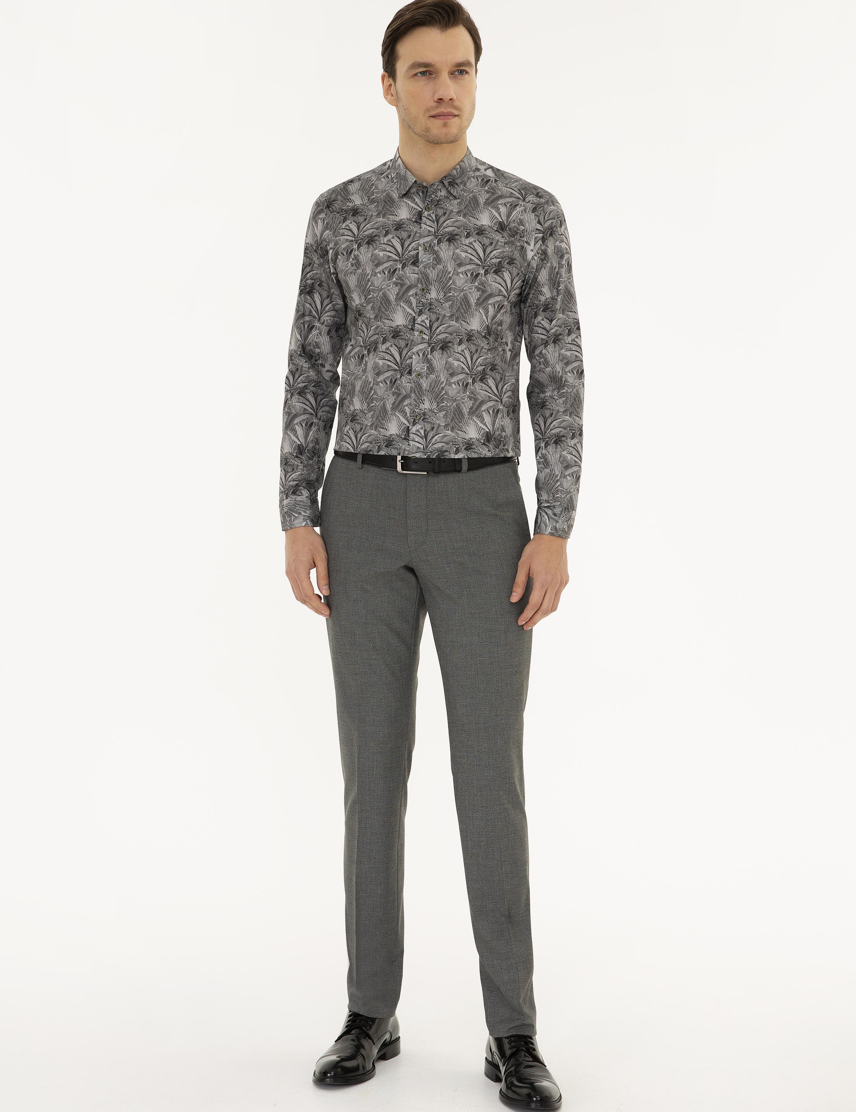 Haki Slim Fit Uzun Kollu Gömlek - 50220695005
