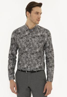 Haki Slim Fit Uzun Kollu Gömlek