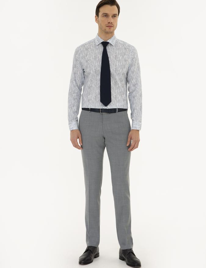 Açık Mavi Slim Fit Kumaş Pantolon