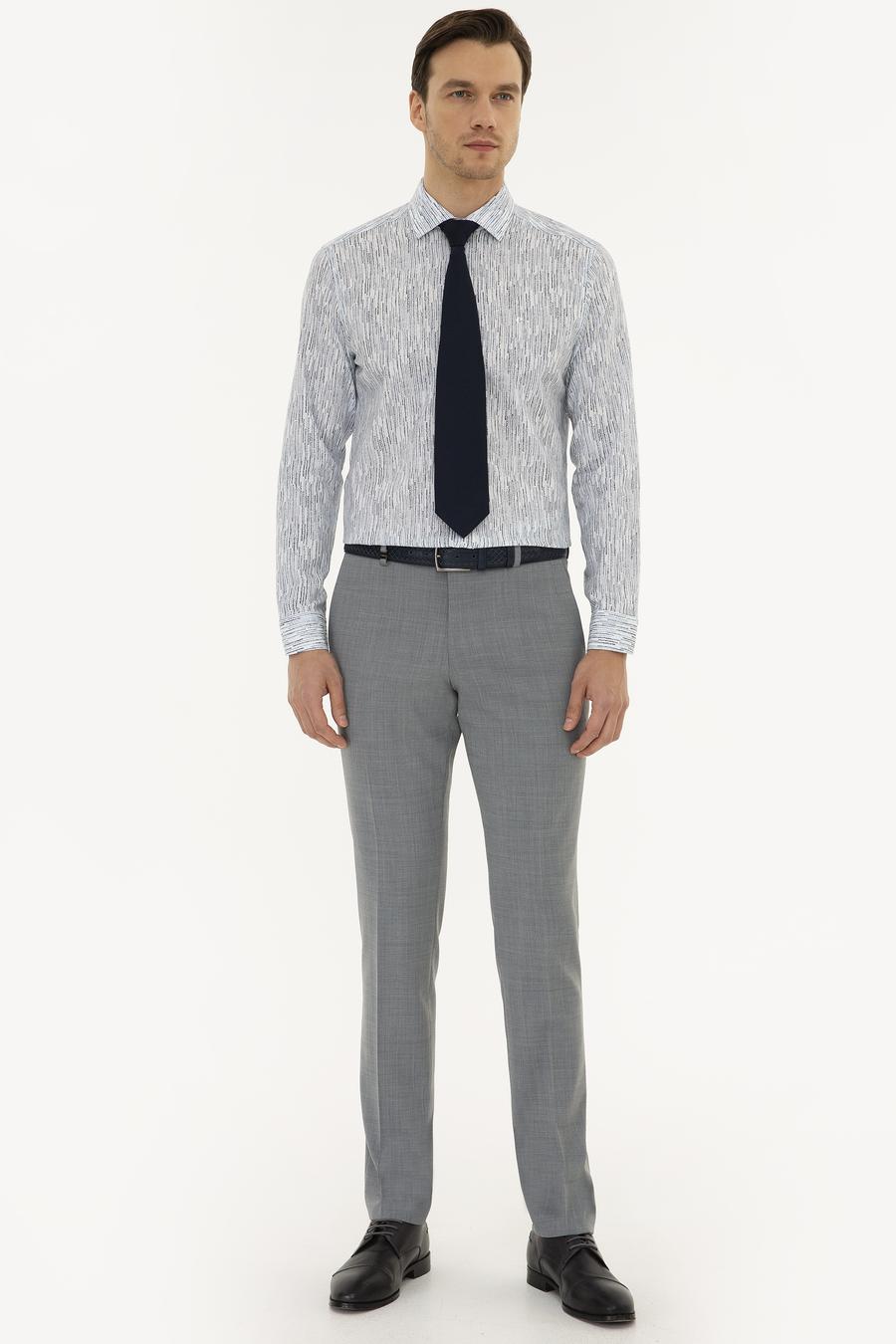 Açık Mavi Slim Fit Kumaş Pantolon - 50220744014