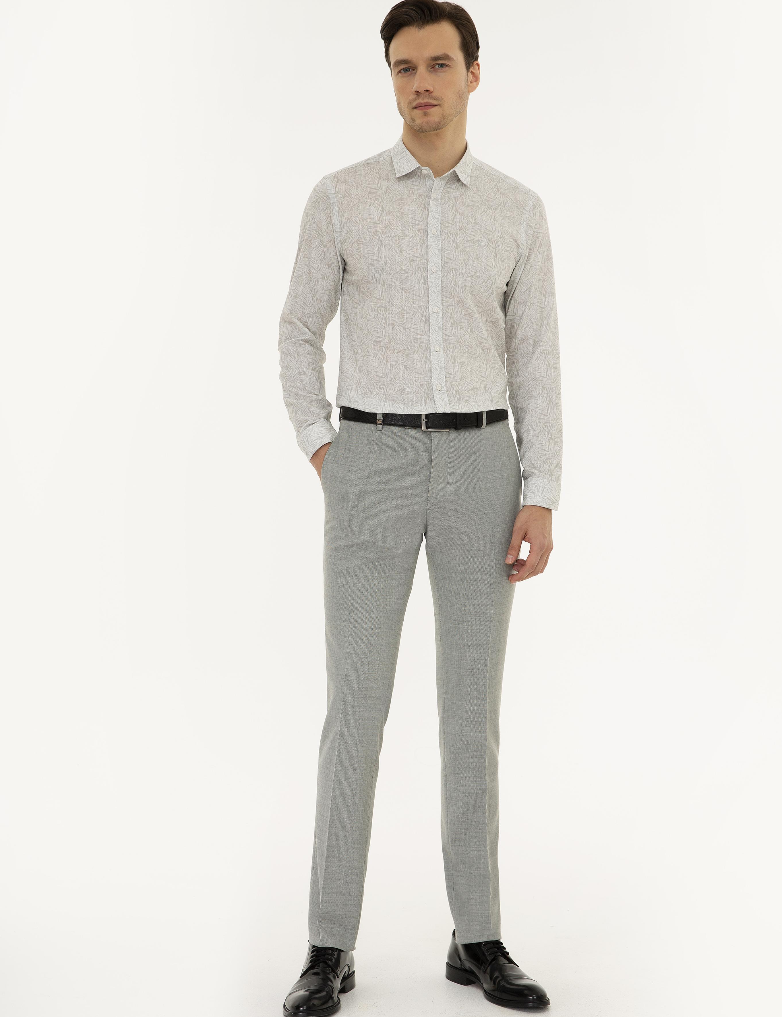 Gri Slim Fit Kumaş Pantolon - 50220744025