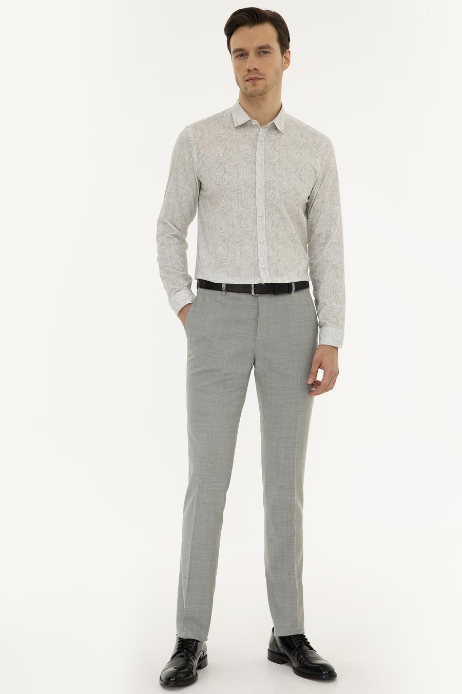 Gri Slim Fit Kumaş Pantolon - 50220744025