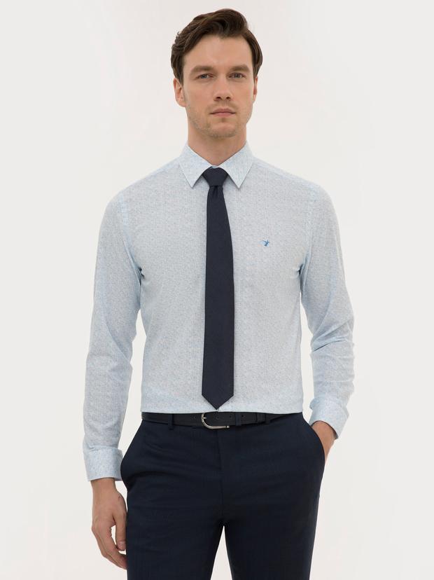 Mavi Slim Fit Uzun Kollu Gömlek
