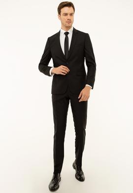 Siyah Slim Fit Smokin Damatlık