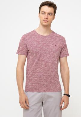 Bordo Bisiklet Yaka T-Shirt