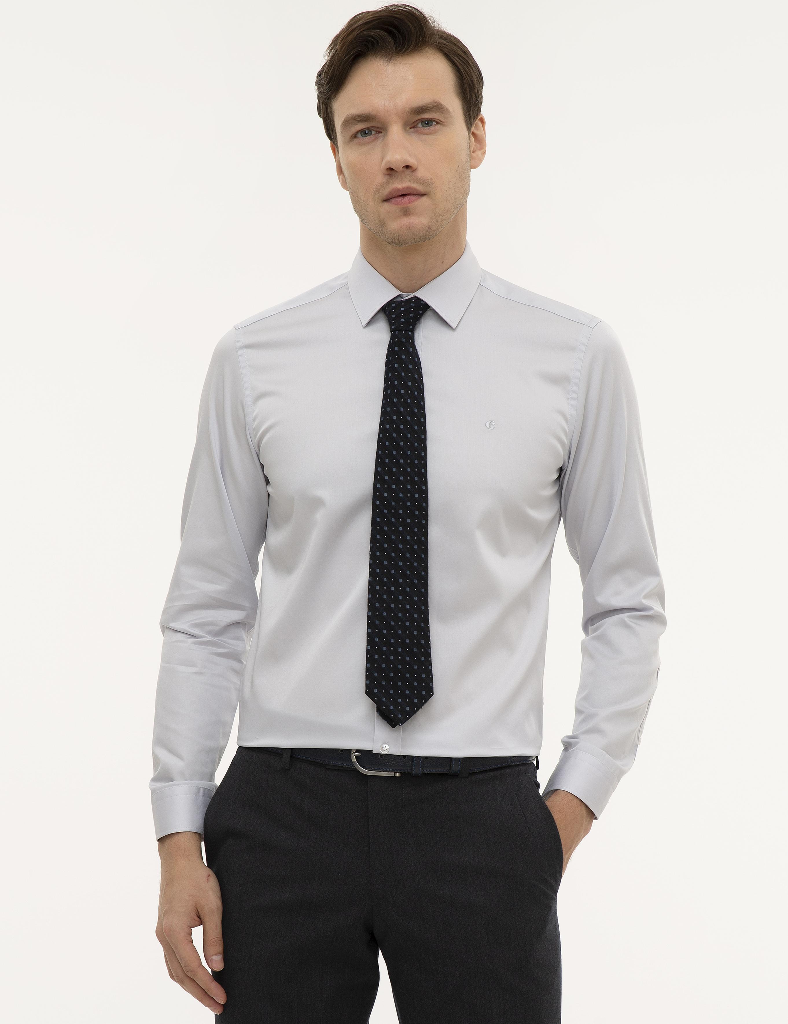 Açık Mavi Slim Fit Uzun Kollu Gömlek - 50226511004