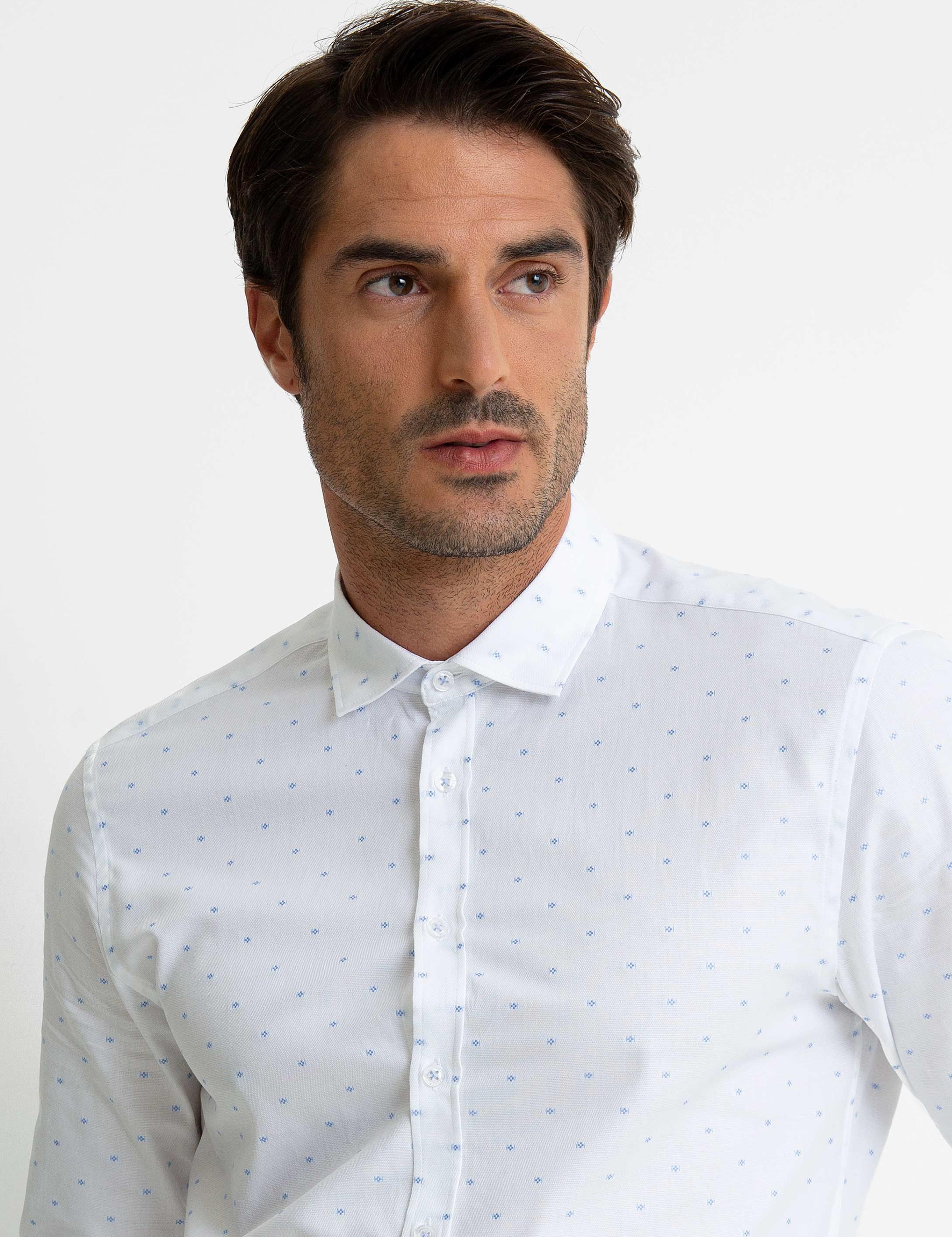 Beyaz Slim Fit Uzun Kollu Gömlek - 50192993005