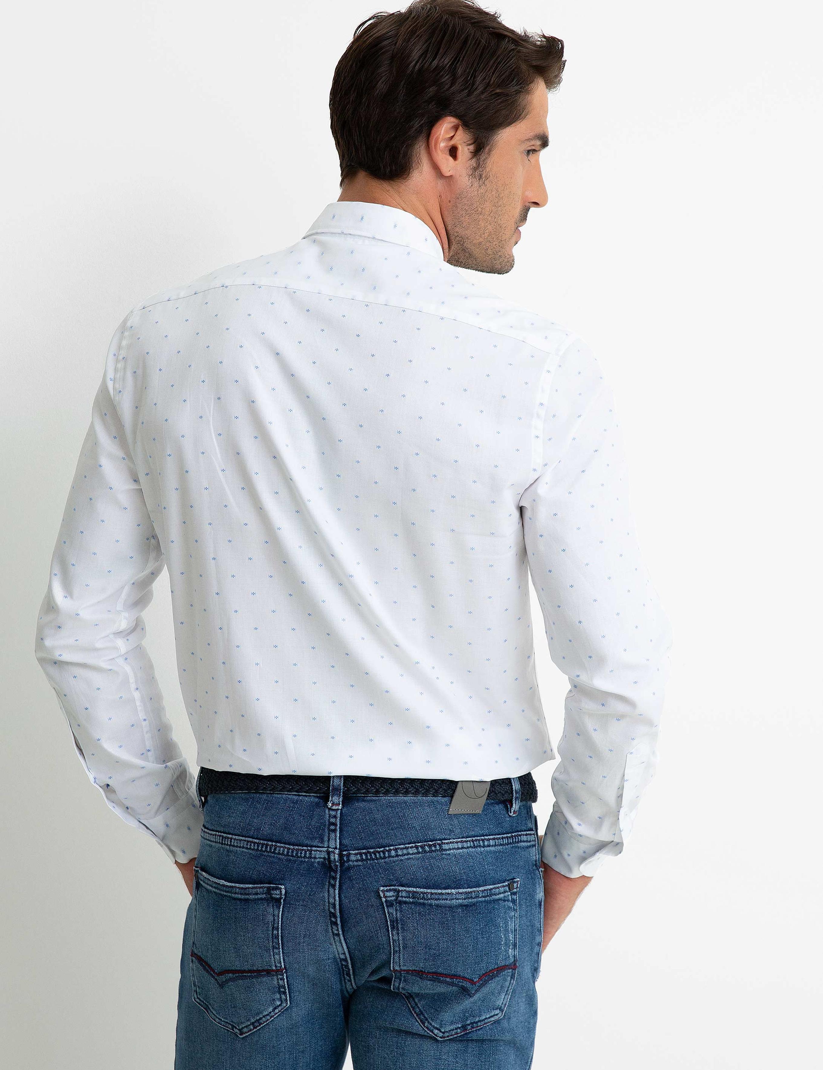 Beyaz Slim Fit Uzun Kollu Gömlek - 50192993005