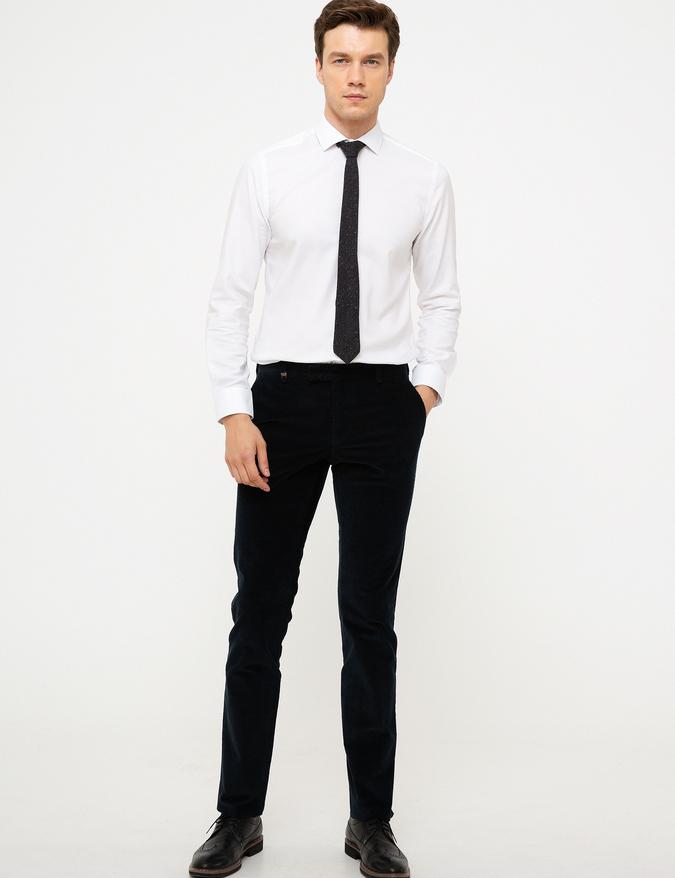 Lacivert Slim Fit Kumaş Pantolon