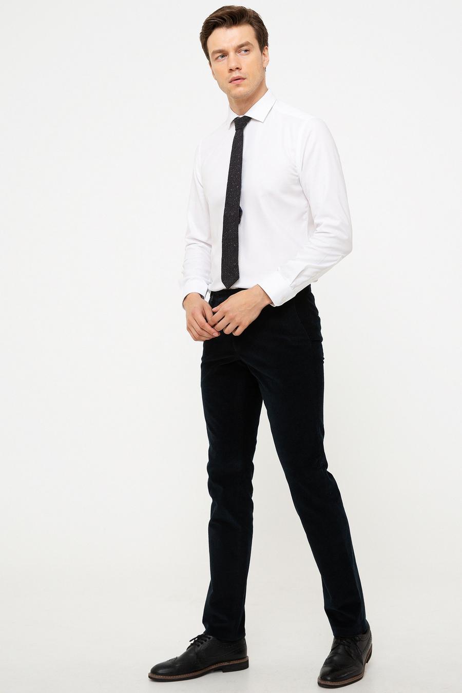 Lacivert Slim Fit Kumaş Pantolon - 50195384047