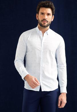 Beyaz Slim Fit Uzun Kollu Gömlek