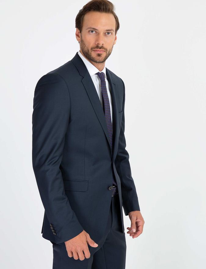 Lacivert Slim Fit Ceket
