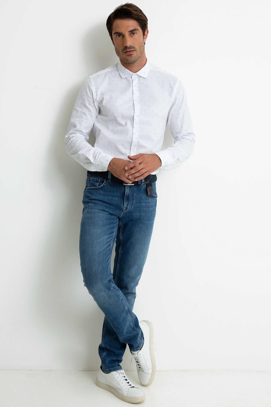 Beyaz Slim Fit Uzun Kollu Gömlek - 50192993005