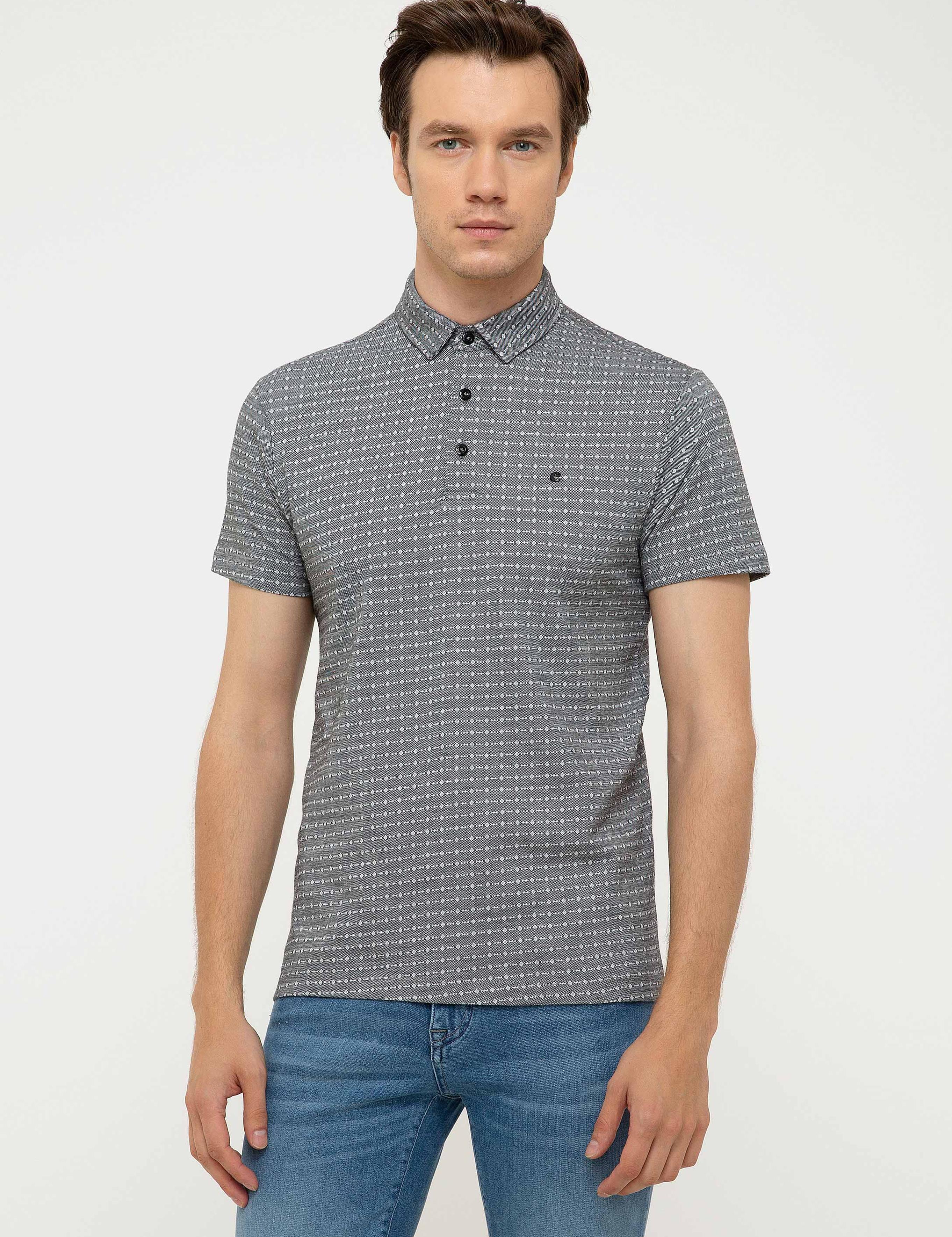 Siyah Polo Yaka T-Shirt - 50202144016