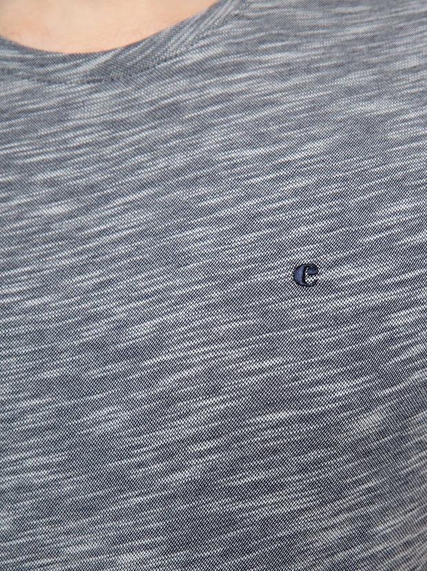 Lacivert Bisiklet Yaka T-Shirt