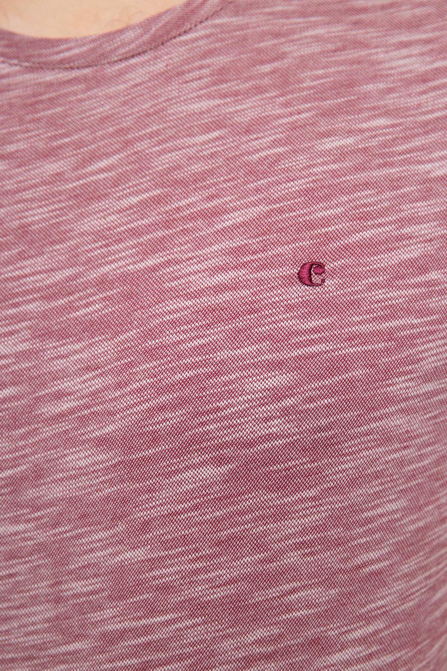 Bordo Bisiklet Yaka T-Shirt - 50202501055