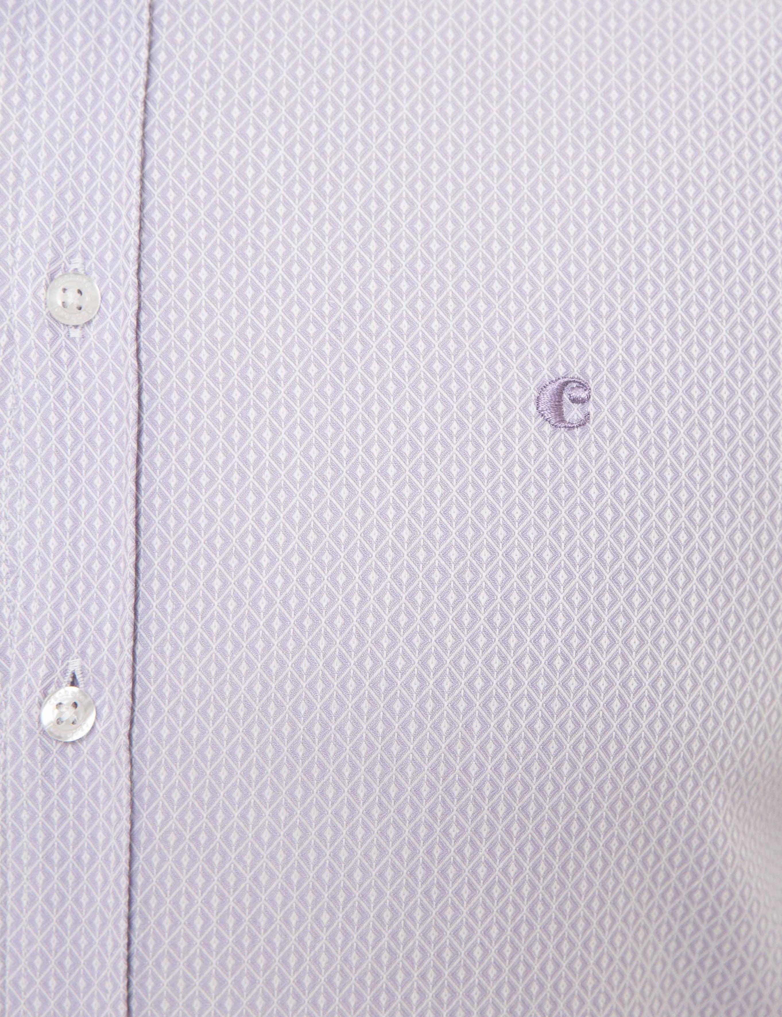 Lila Slim Fit Uzun Kollu Gömlek - 50199631005