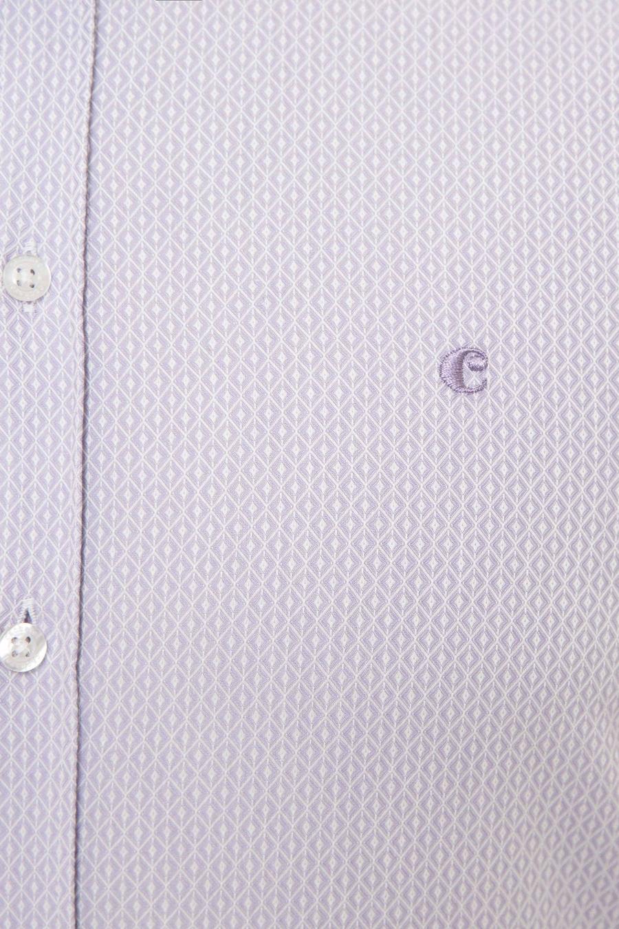 Lila Slim Fit Uzun Kollu Gömlek - 50199631005