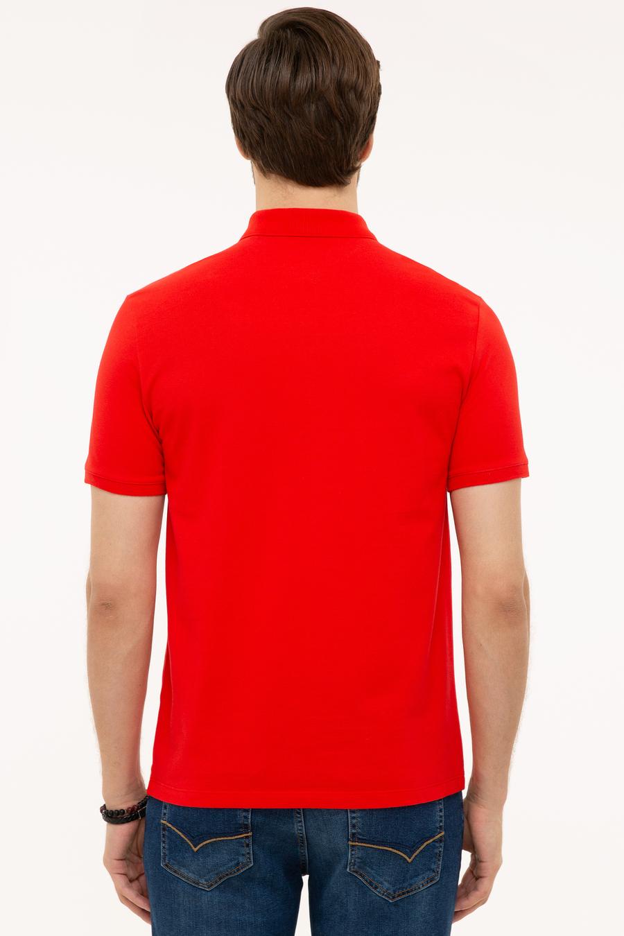 Nar Çiçeği Polo Yaka Basic T-Shirt - 50226962088