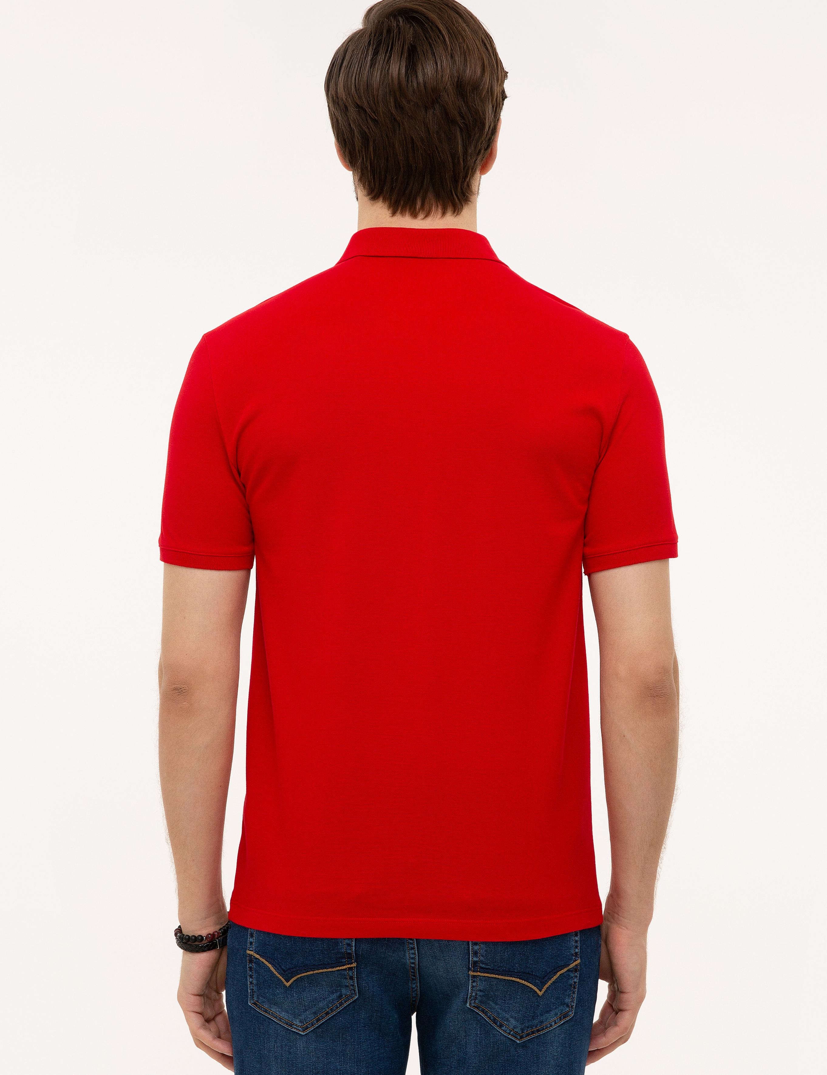 Kırmızı Polo Yaka Basic T-Shirt - 50226962068